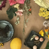 Our wilding garden in Sedona, Arizona – zone 9.  Within it, there are many micro-climates.  Some of the plants and their dyes on recycled strips of old cotton bedsheets.  A list of these plants, with more info:  Black Beans Cactus (Prickly Pear) and Cochineal Calendula