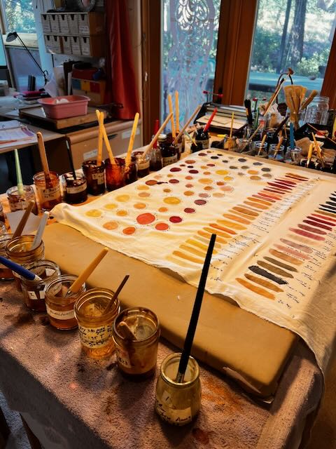 Testing Natural Dye Pastes